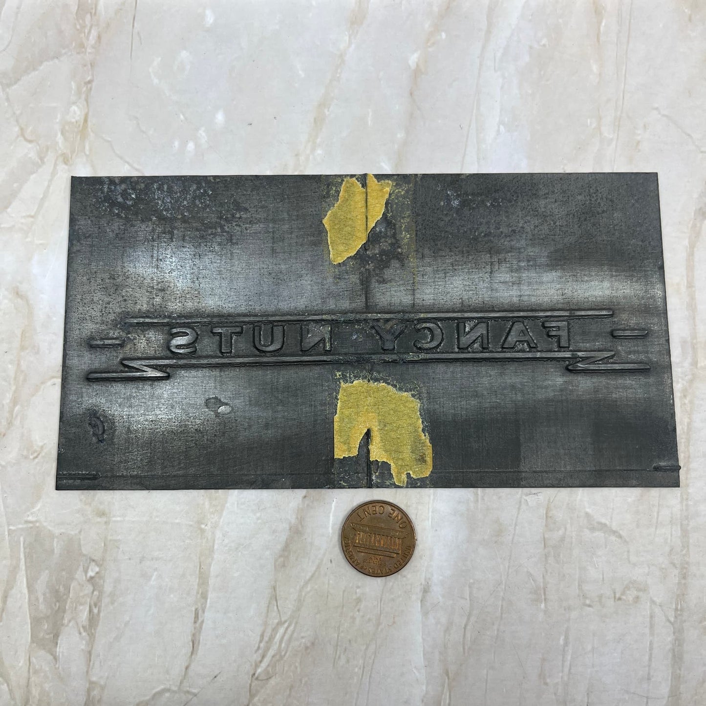 Vintage Newspaper Ad Printing Plate May Bros Fancy Nuts TC9-P1-4