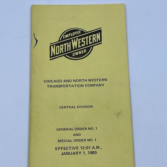 1980 Chicago & Northwestern Railroad Central Division General Order No. 1 TG6