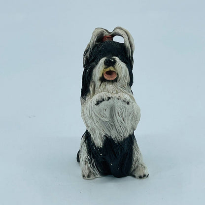 VTG Black and White Shih Tzu Dog Figurine 3 1/2” FA8