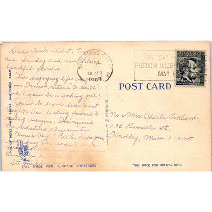 Botanical Building and Lagoon San Diego California Original Postcard P3-3