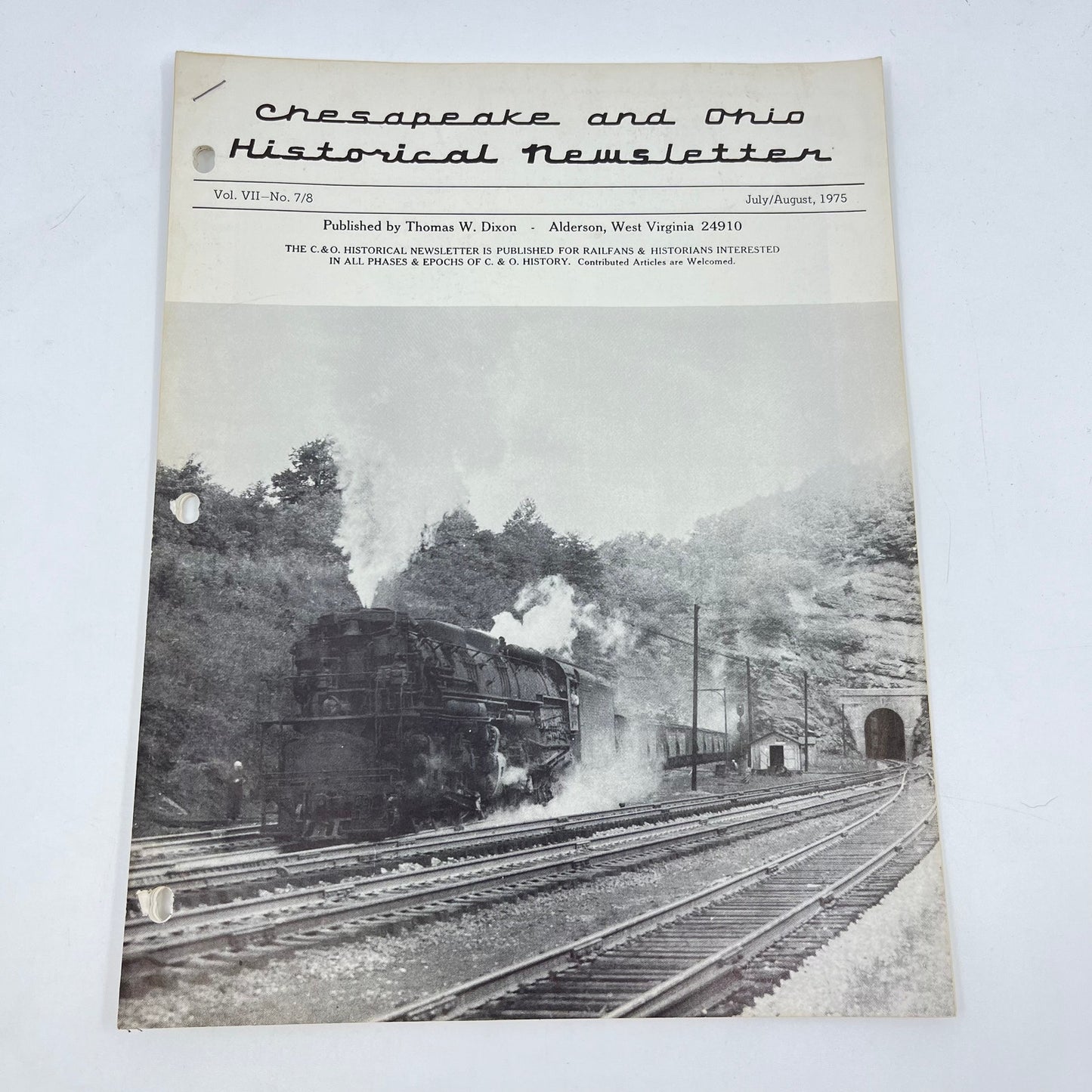 1975 Jul-Aug Chesapeake and Ohio Historical Newsletter C&O RR Thomas Dixon M1-2