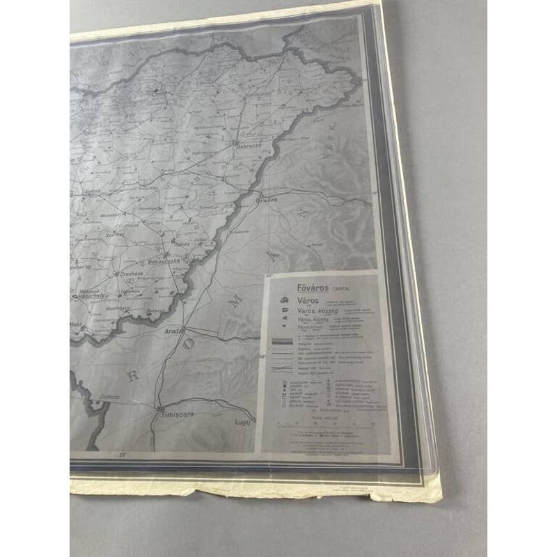 Vintage The Hungarian People's Republic Transport Map RU1