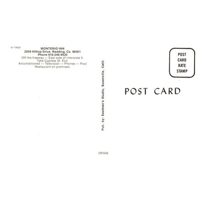 Vintage Postcard - Monteiro Inn Redding California AD9