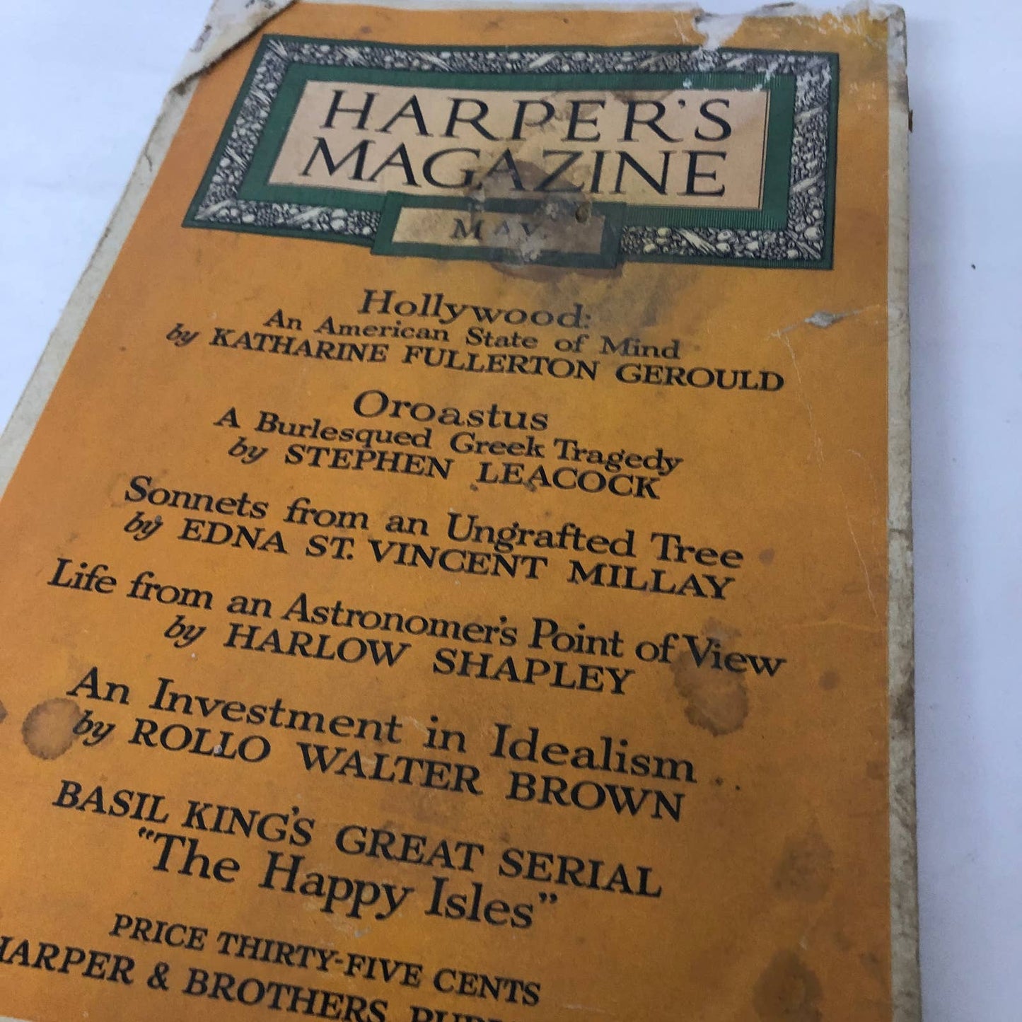 Harper's Magazine -May 1923 Katherine Fullerton Gerould Stephen Leacock Many Ads