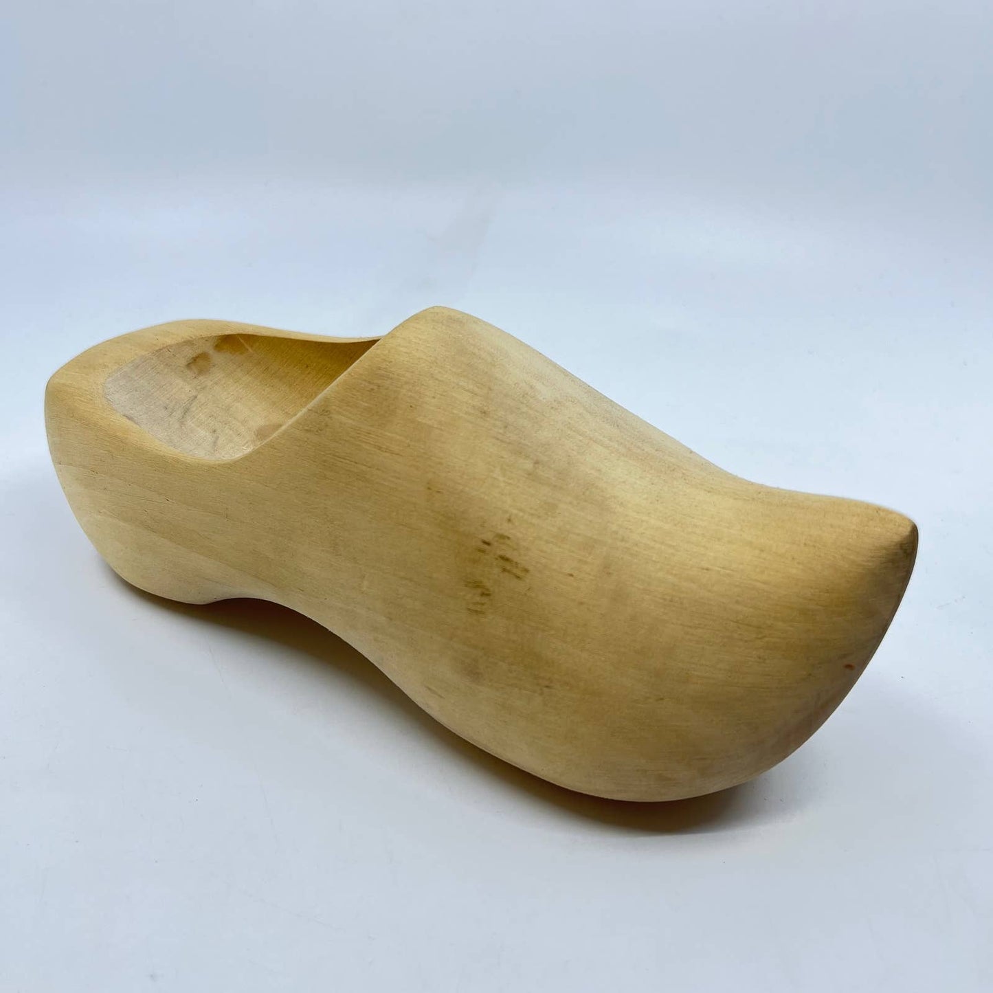 Vintage Solid Wood Carved Dutch Clog 8” Wooden Shoe Factory Holland MI TE5