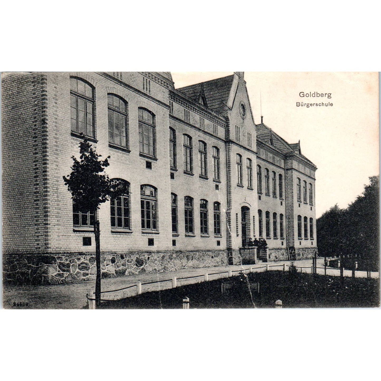 Goldberg Citizens' School Germany Original Postcard TK1-P1