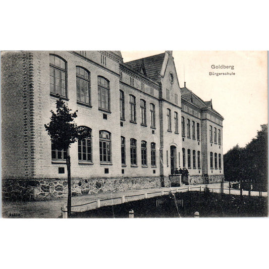 Goldberg Citizens' School Germany Original Postcard TK1-P1