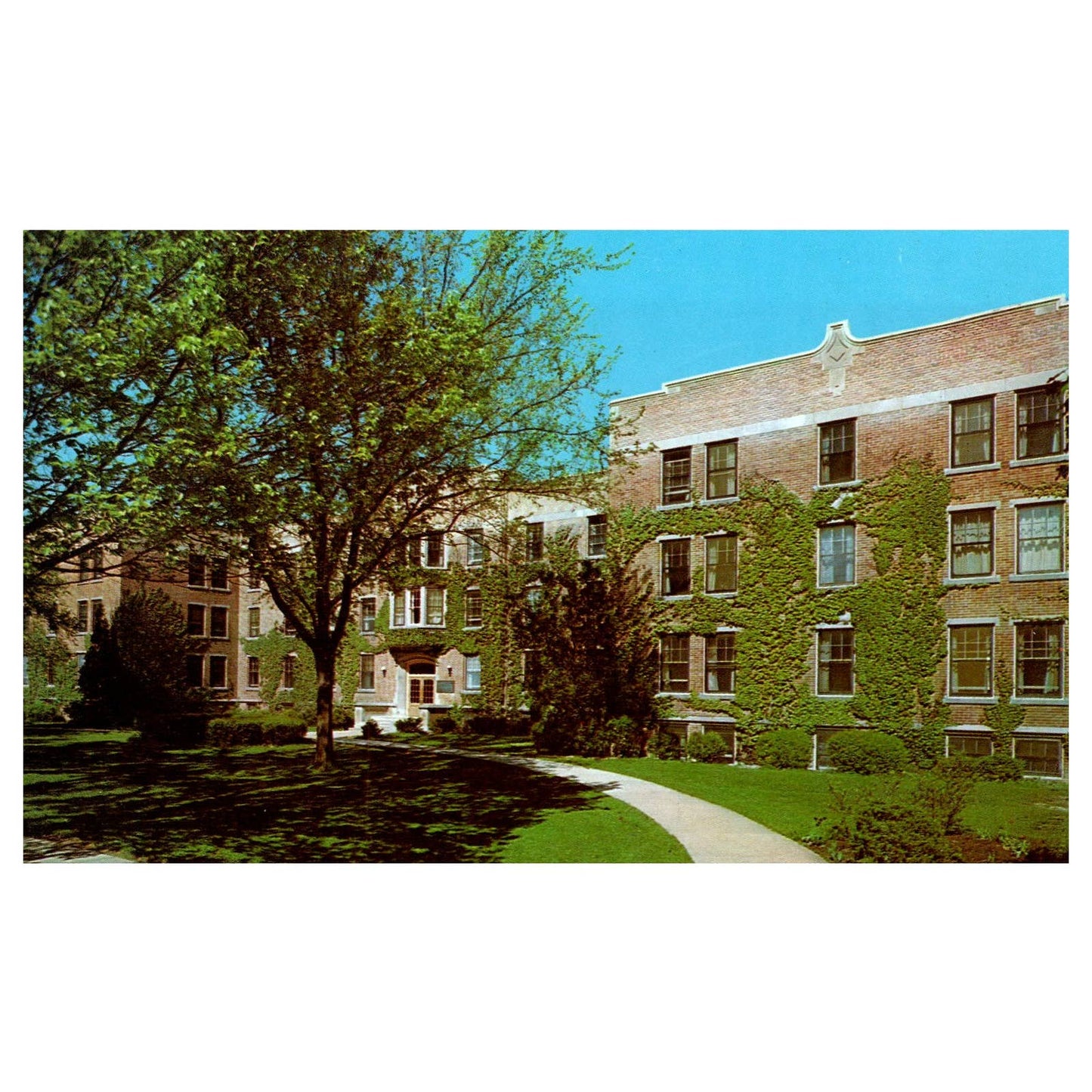 Vintage Postcard - Central Michigan College Bertha M. Ronan Hall For Women TJ7-1