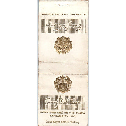 Emery, Bird, Thayer Downtown Kansas City MO Advertising Matchbook Cover SA9-M2