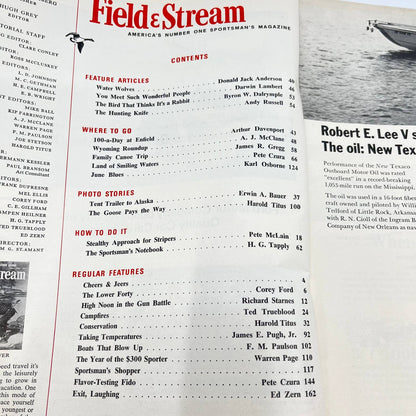 1965 June Field & Stream Magazine Tent Trailering to Alaska Bluefish Muskie TE8