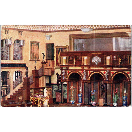 Titania's Palace Hall of the Fairy Kiss A Raphael Tuck Oilette Postcard P2-12