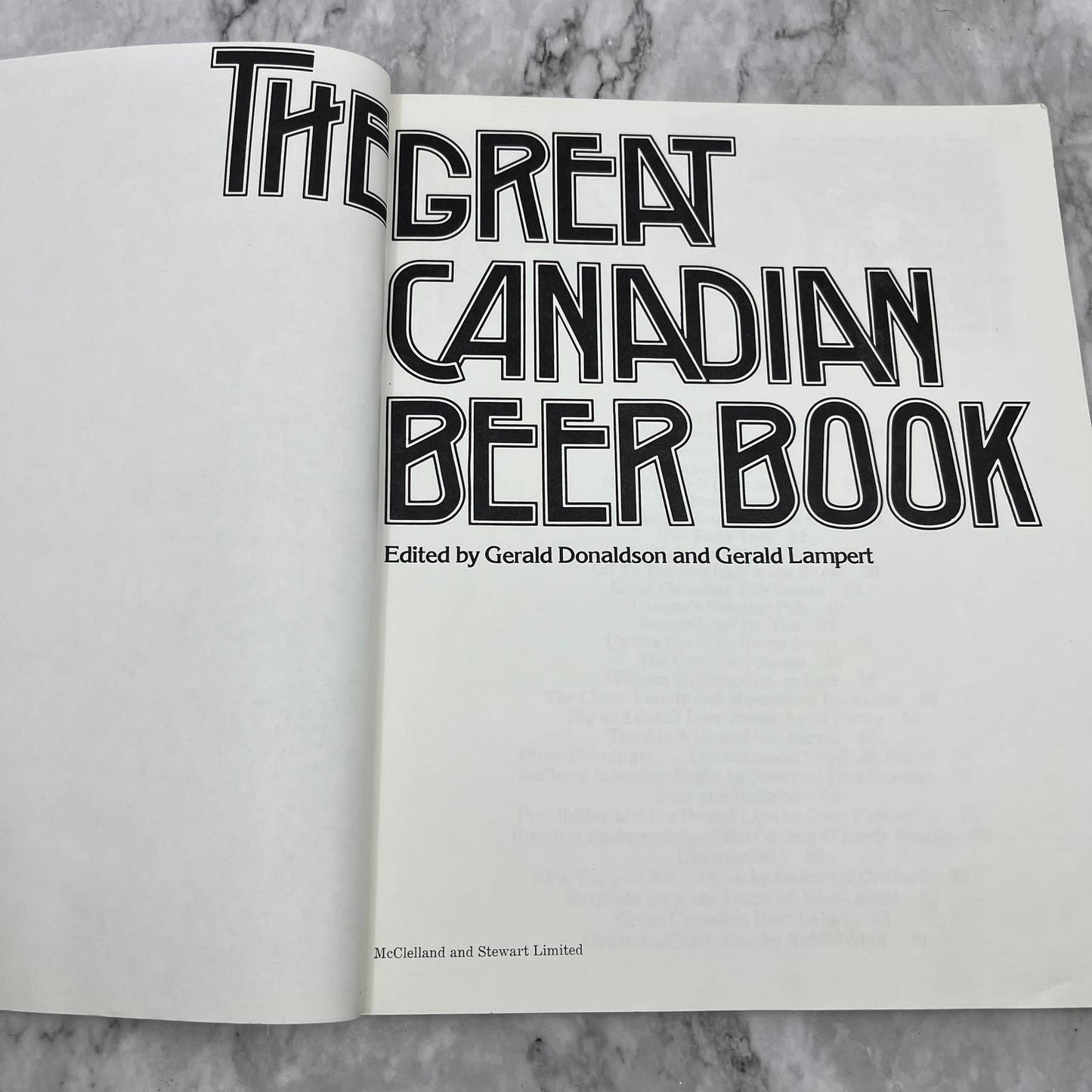 The Great Canadian Beer Book by Gerald Donaldson 1975 TK1