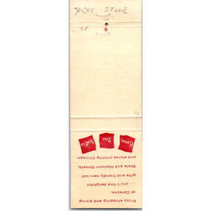 Carson's Department Store Advertising Matchbook Cover SA1-M9