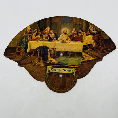 1920s Advertising Fan Jesus Last Supper P. L. Jingst Warsaw Illinois C12