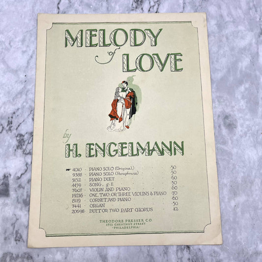 Melody of Love H. Engelmann 1903 Sheet Music TK2-SM2