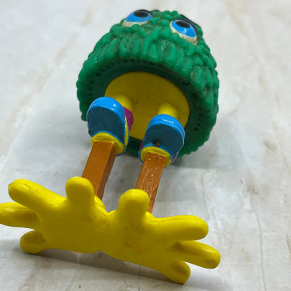 1989 McDonald's Green Fry Guy Fry Kids w/ Bird Feet Stilts TC9-T1