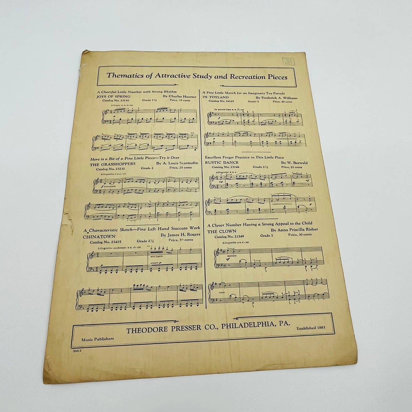 1930 Children’s Sheet Music Playful Tunes for Small Hands - Gay Mister Robin M1