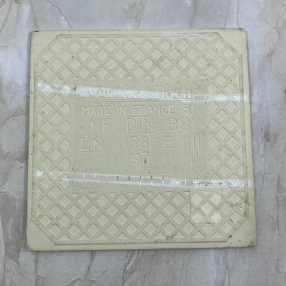 Villeroy And Boch 4" Tile Trivet Dutch Scene Windmills Made in France TE5-2