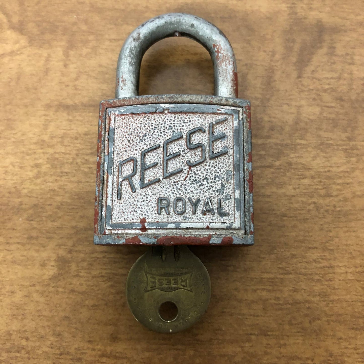 Vintage Padlock Lock Reese Royal With Key Works USA SC3