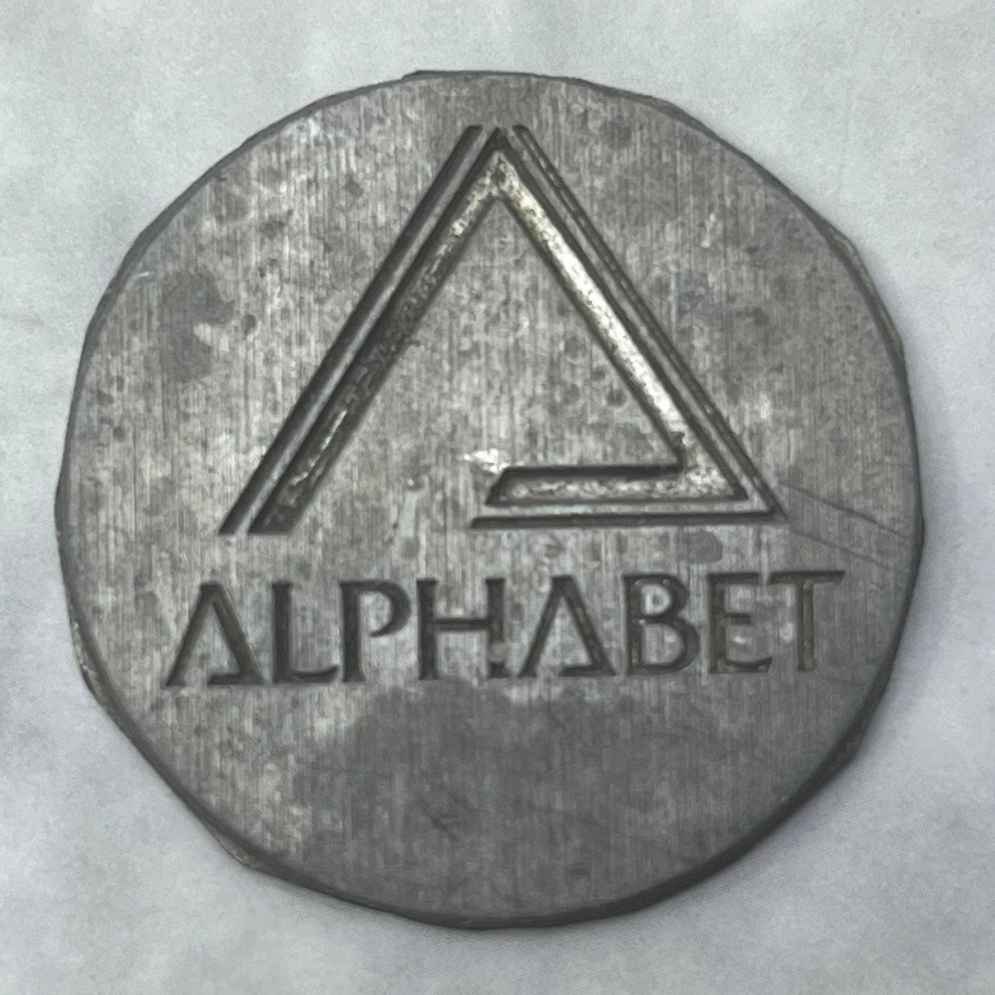 Vintage Printing Letterpress Printers Block Plate ALPHABET Logo SE838