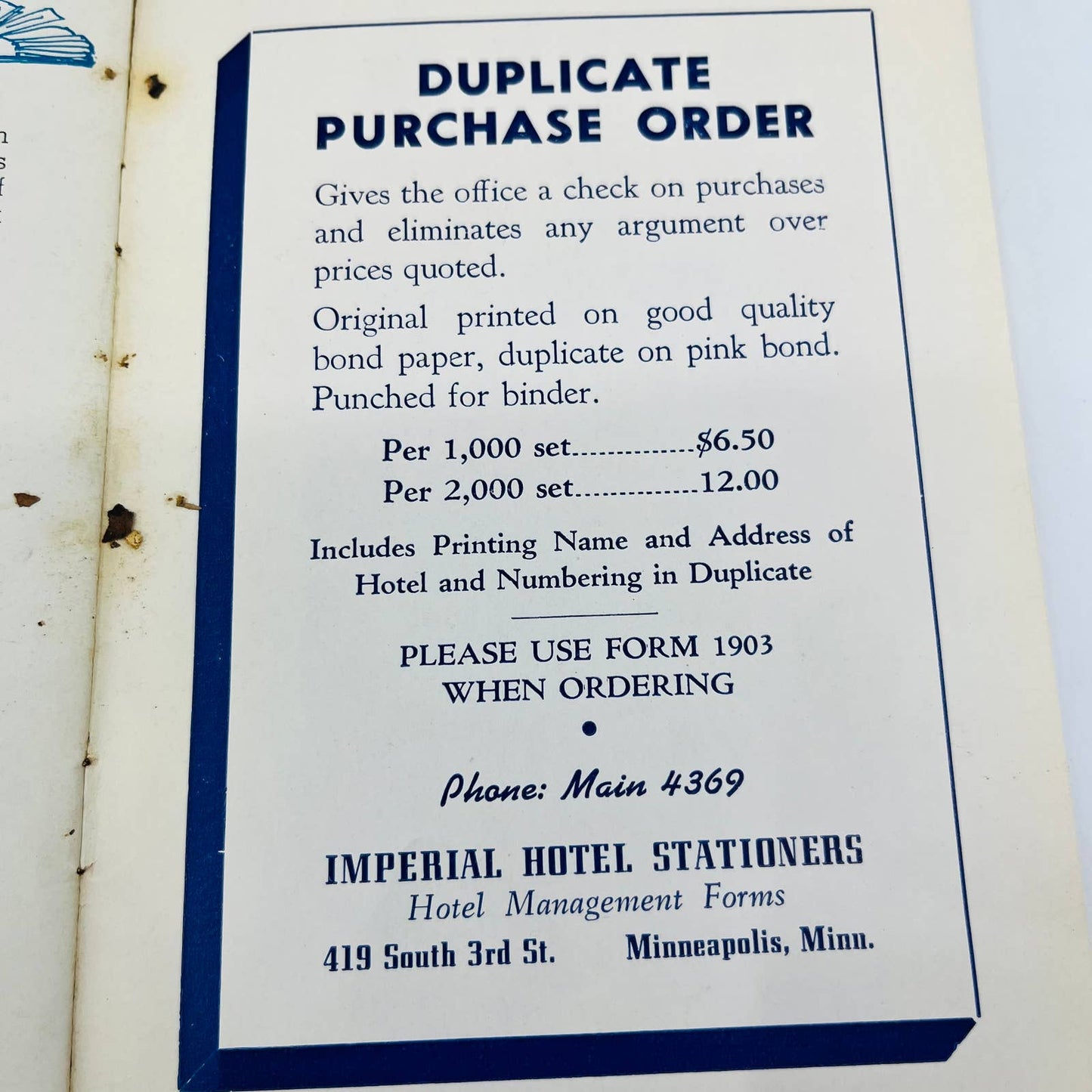 4 Phil’s Imp Booklets 1942-1954 Imperial Hotel Stationers Minneapolis MN EA1