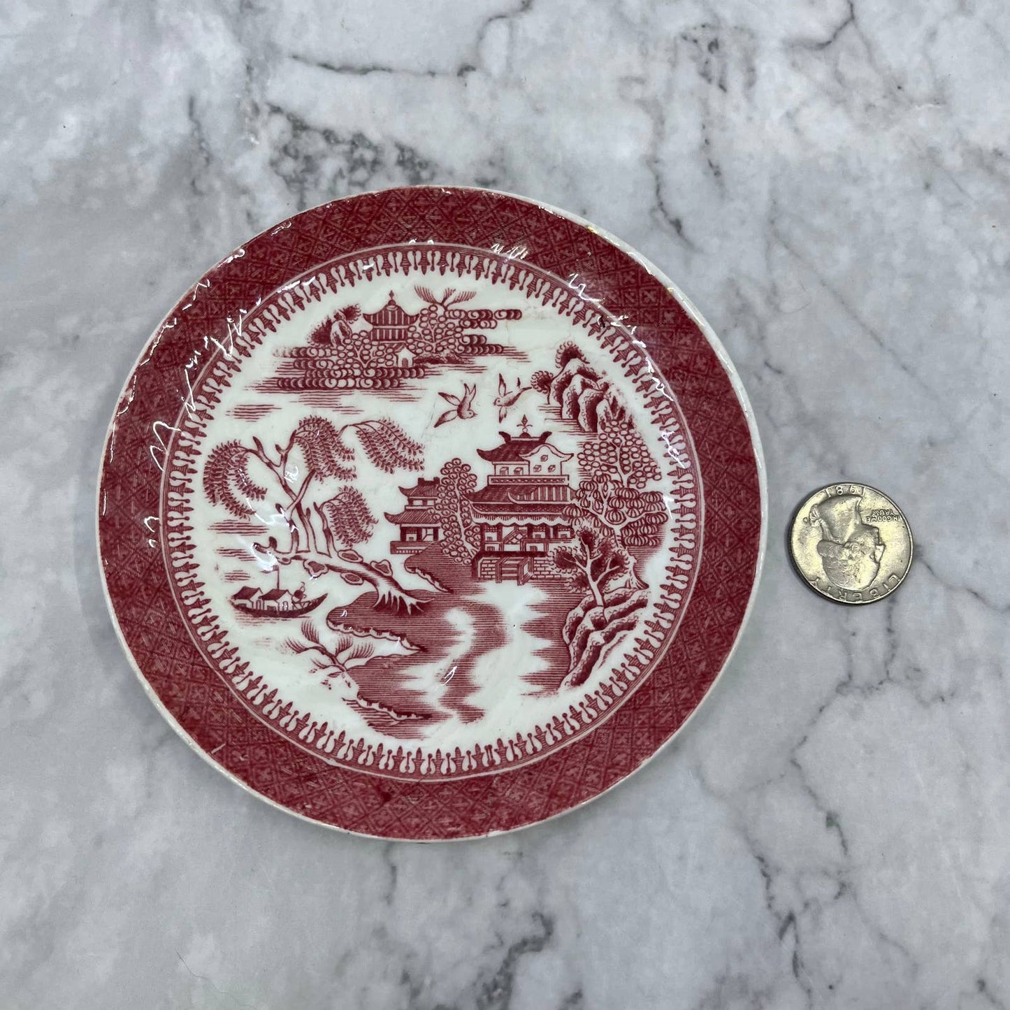 Vintage Fine China Churchill Rosa Willow Small Plate 4.75" TA7-15