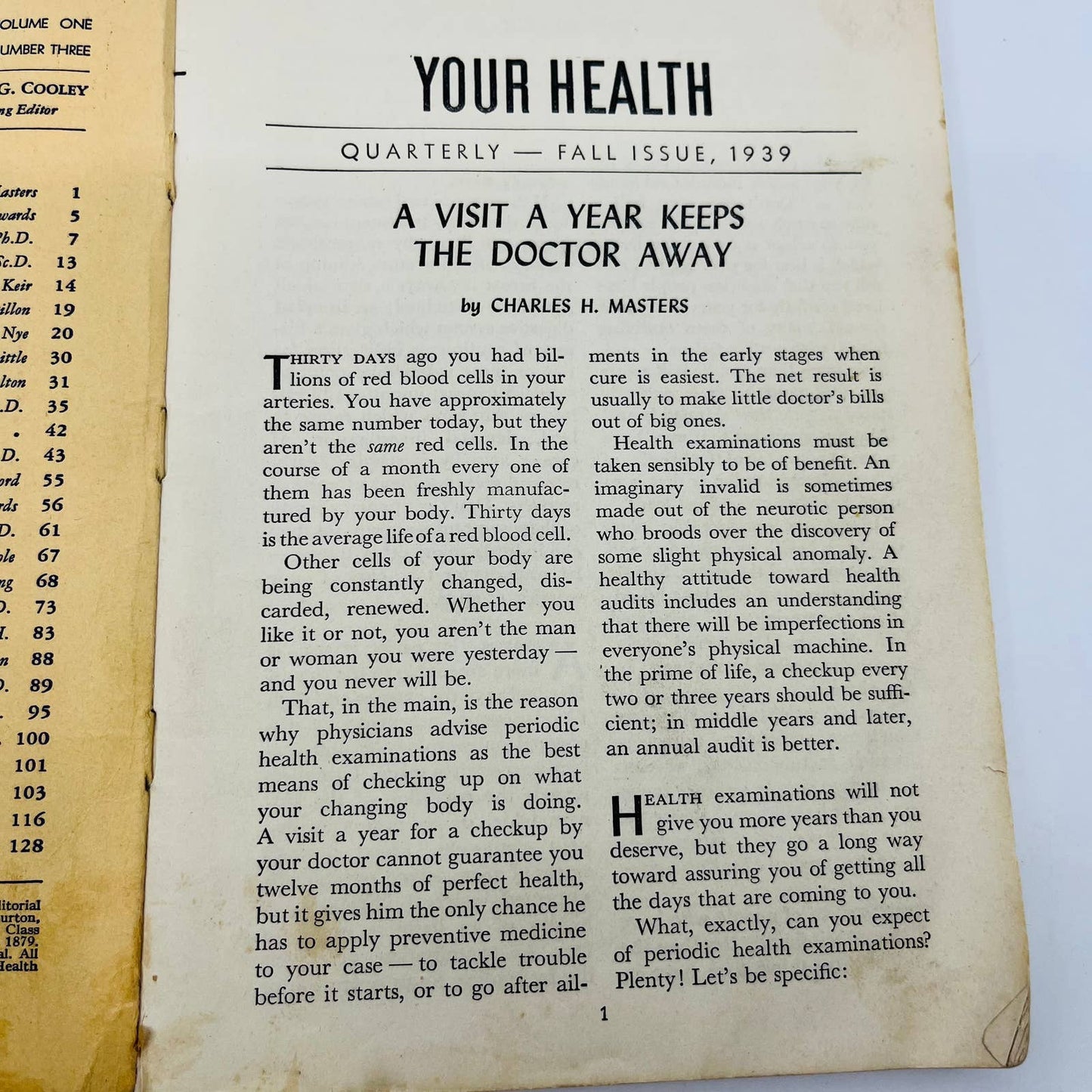 1939 YOUR HEALTH Booklet Love Life Digestive Emotion Test Sterility SA7