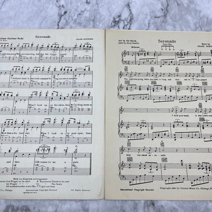 SERENADE by Franz Schubert 1935 VINTAGE SHEET MUSIC Doring Sisters V41-1