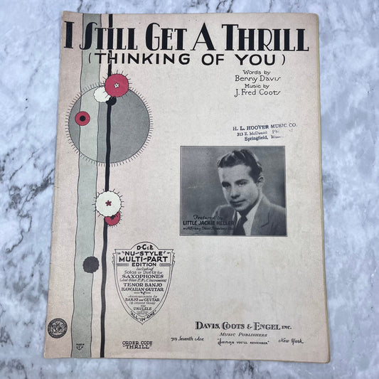 1930 I Still Get A Thrill Thinking Of You Vintage Sheet Music Davis Coots V41-1