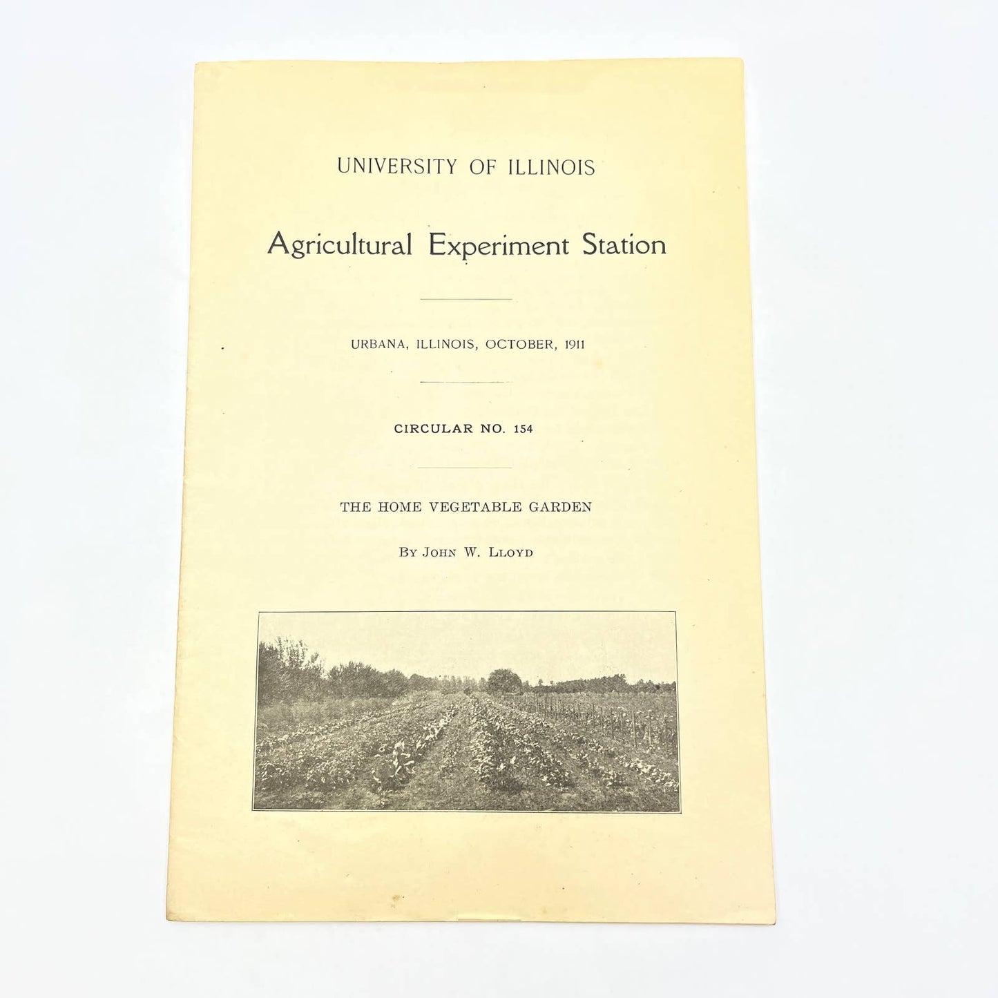 1911 University Of Illinois Urbana Circular 154 Home Vegetable Garden TF9