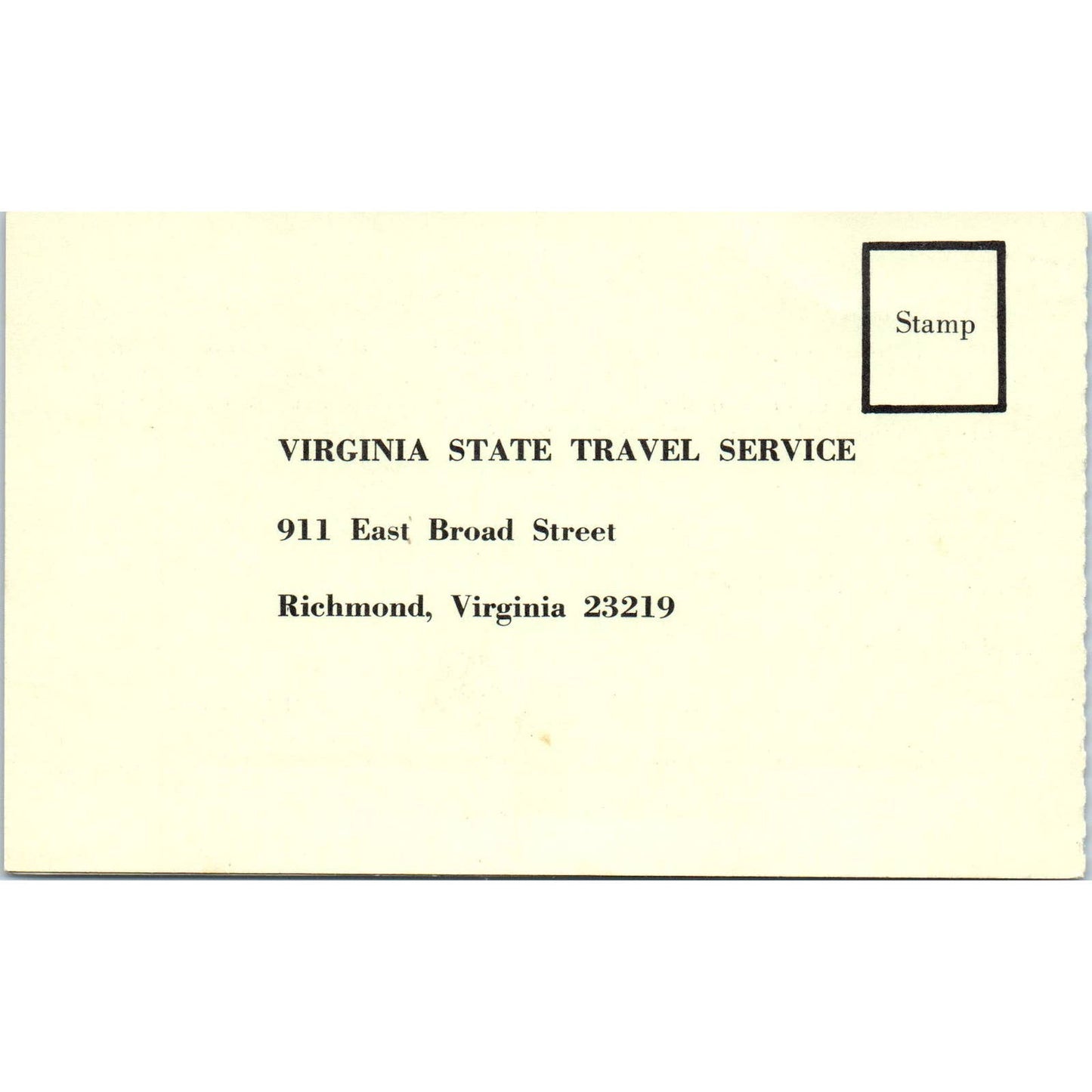 Virginia State Travel Service Planning Assistance Original Postcard TJ9-P2