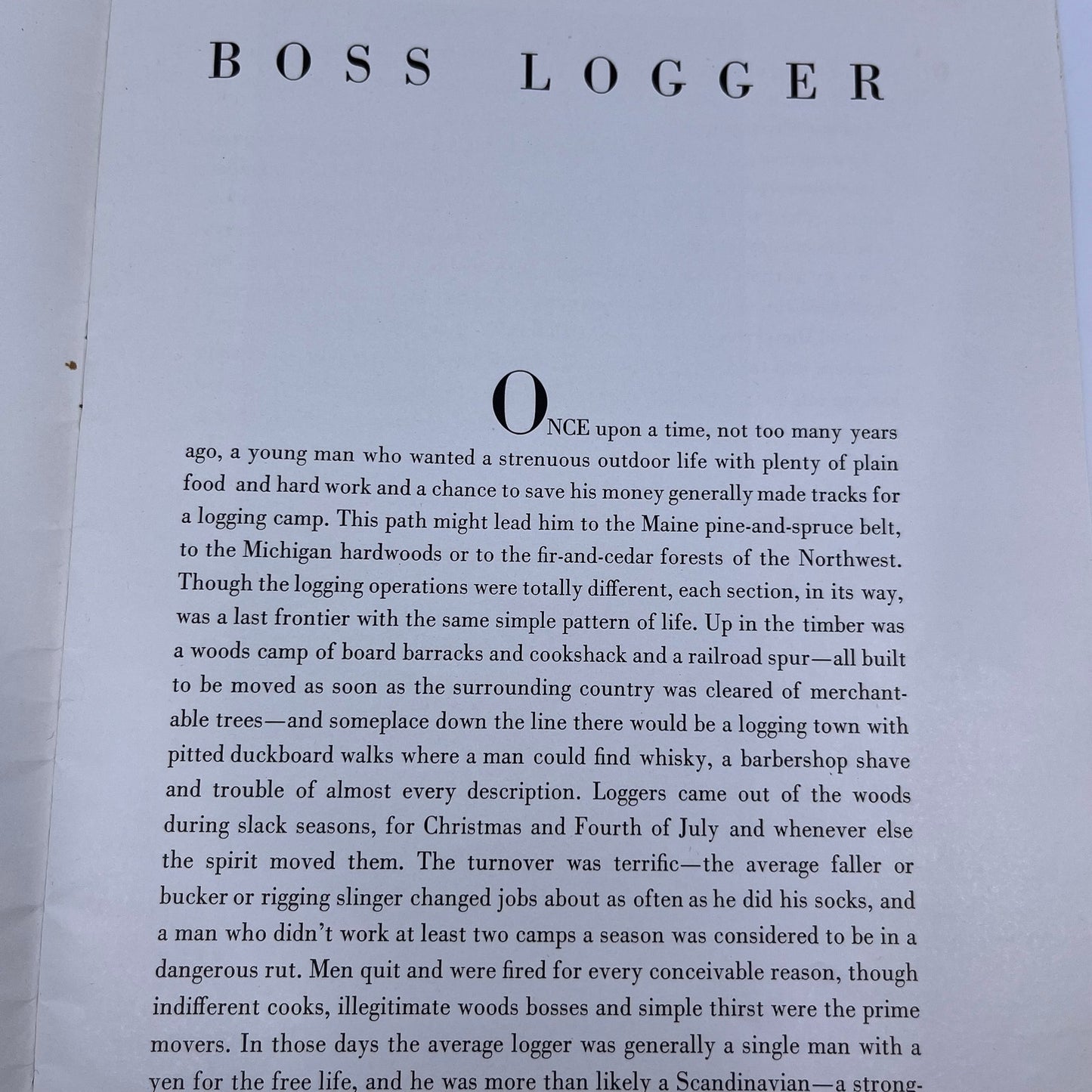 1948 Boss Logger Men At Work Richard Thruelsen V39-1