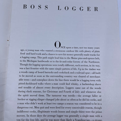 1948 Boss Logger Men At Work Richard Thruelsen V39-1