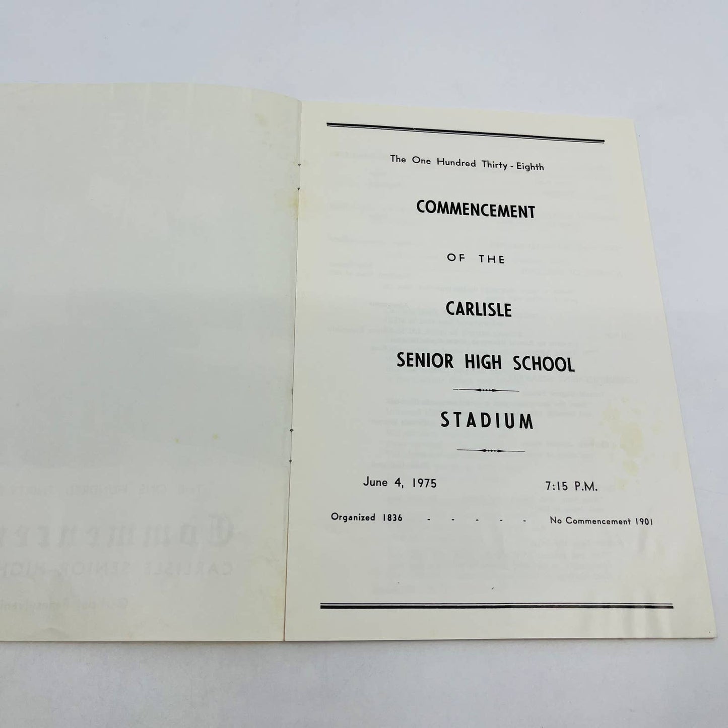 1975 - 138th Carlisle Senior High School Commencement Carslile PA TD6