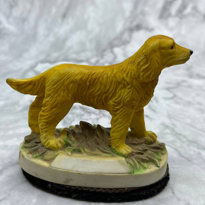 Vintage Hand Painted Ceramic Golden Retriever LINT BRUSH 3.5x4" TA1