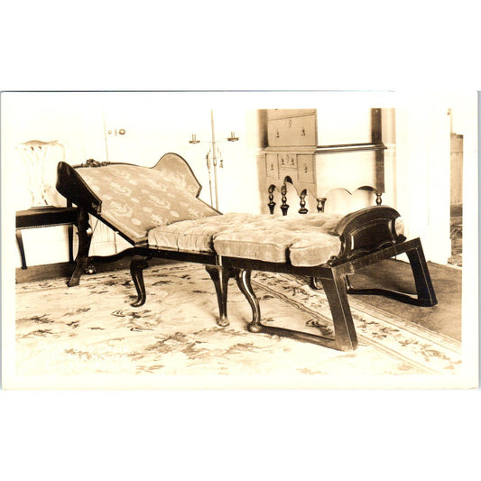 Antique Postcard RPPC Black House, Ellsworth, Maine Dutch Bed Chair SE8