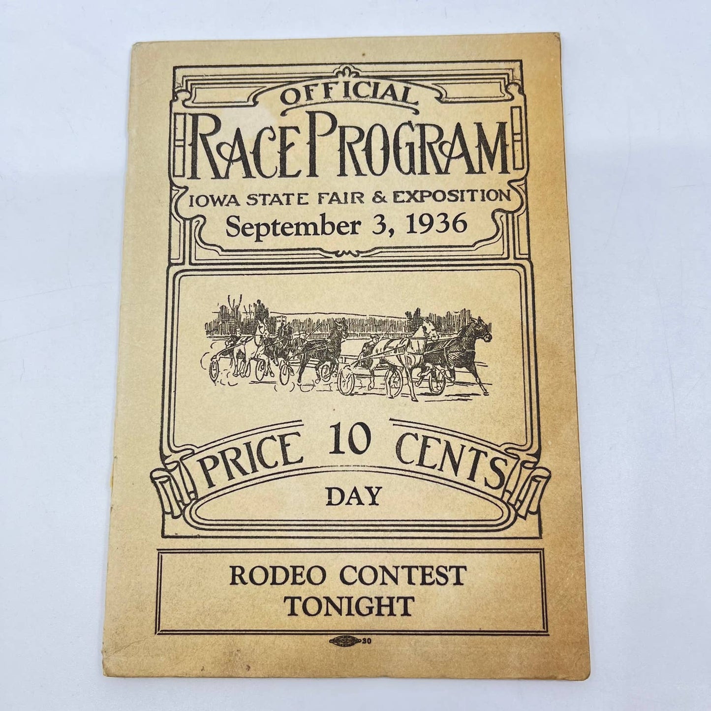 1936 Official Race Program - Iowa State Fair & Exposition TF7