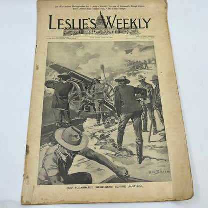 1898 Leslie's Weekly Illustrated Spanish American War Rough Rider Photos FL4