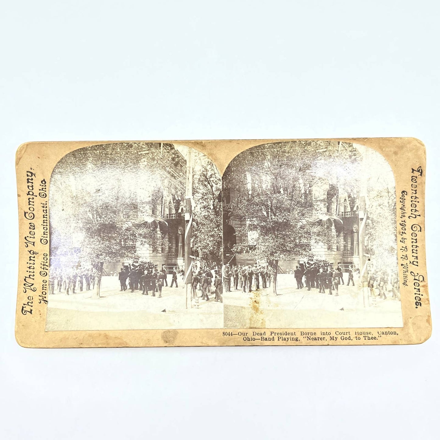 c1900 Stereoview Card President McKinley Funeral SD6