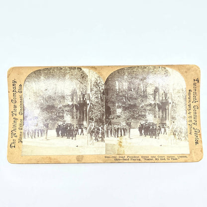 c1900 Stereoview Card President McKinley Funeral SD6