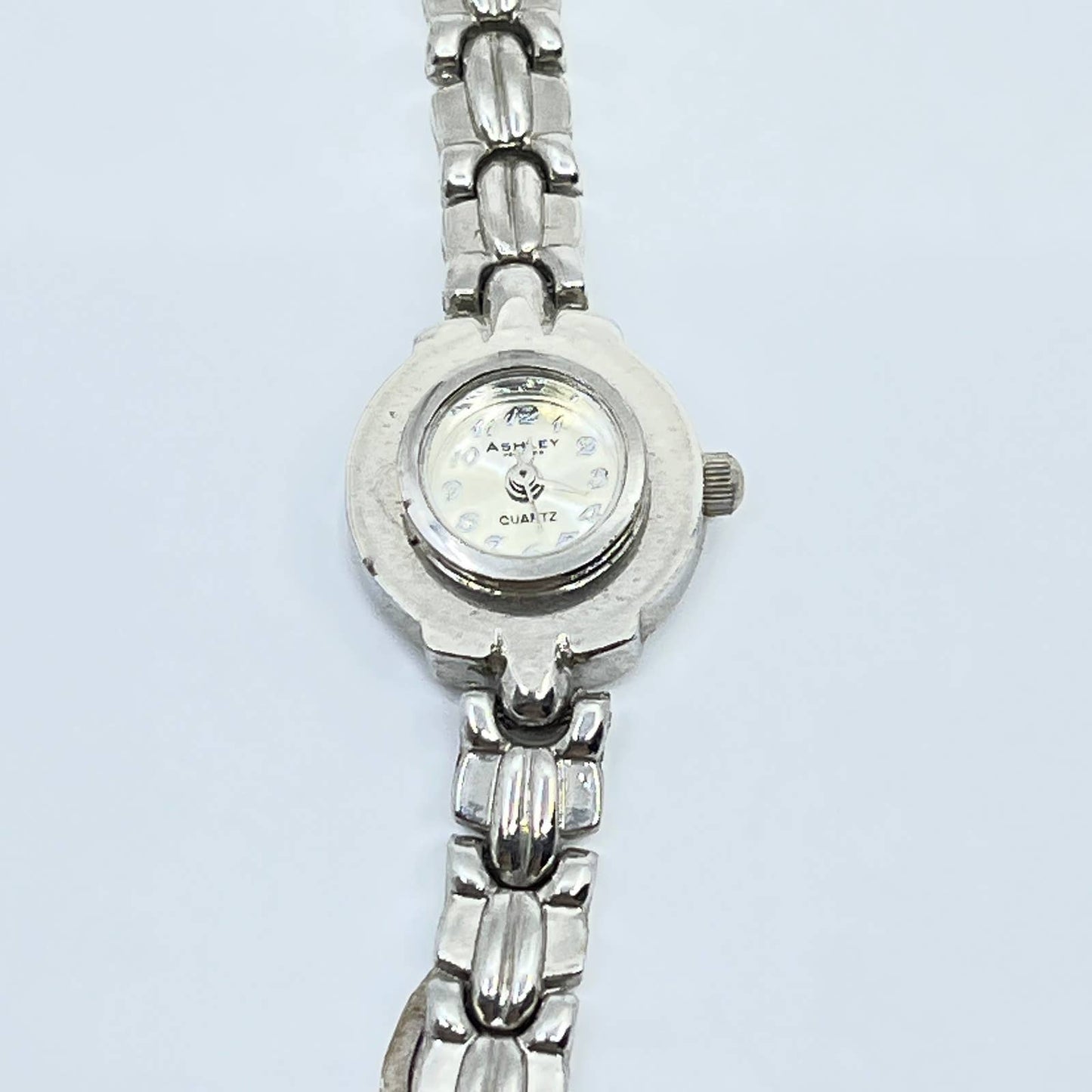 Ashley Princess Quartz Women's Watch Wristwatch Silver Tone Band SD5