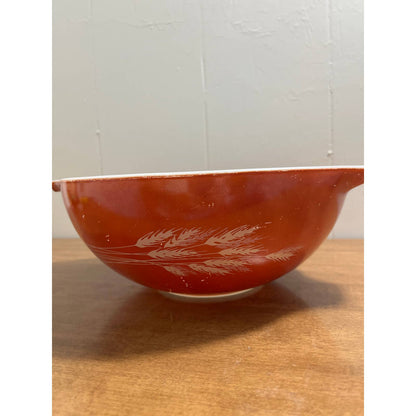 Vintage Pyrex Autumn Harvest Wheat 444 Cinderella Mixing Bowl 4 Quart 13” TH3