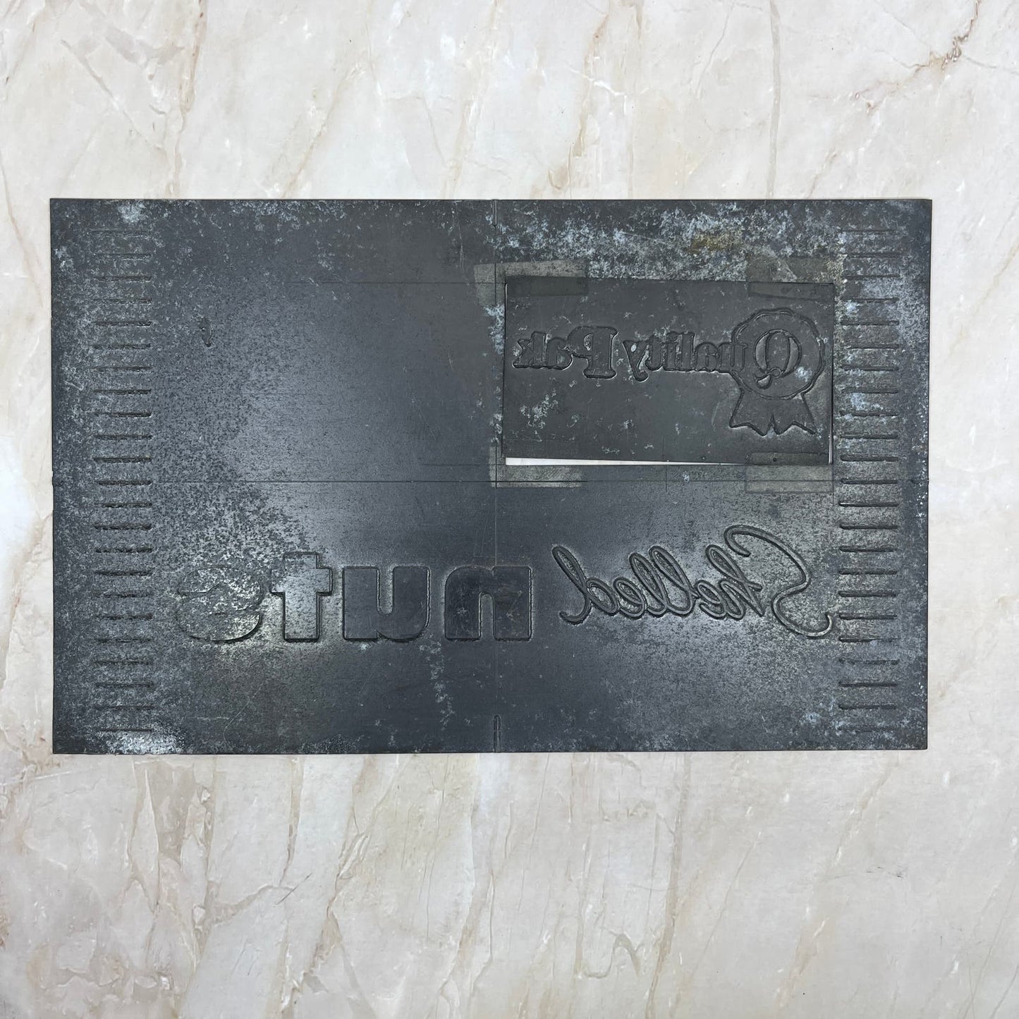 Vintage Newspaper Ad Printing Plate FAIRWAY Salted Nuts TC9-7