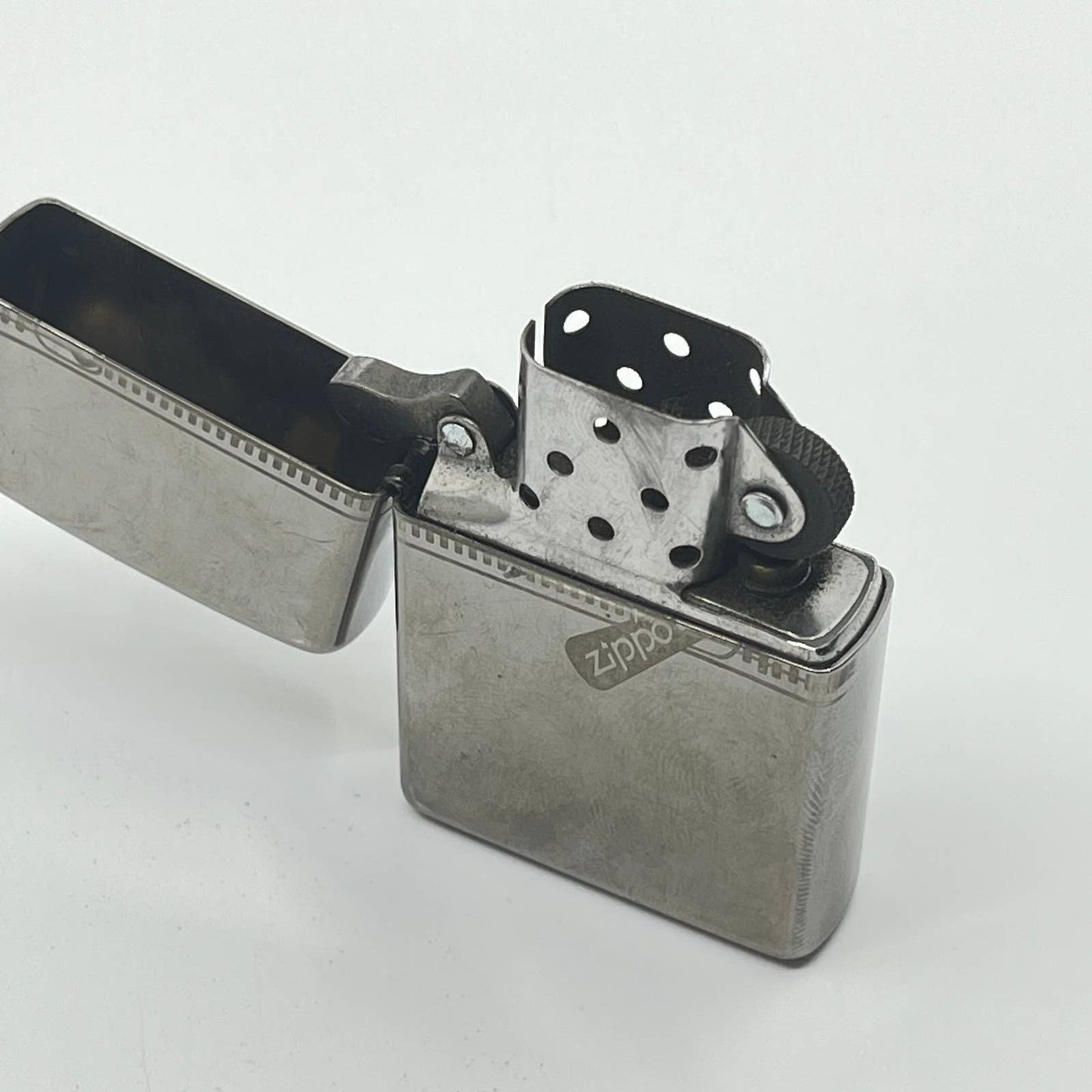 Vintage ZIPPO Zipper Design Chrome Lighter SC6