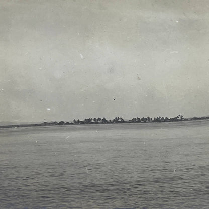 1903 Original Sepia Photograph View of Shoreline Tecolutla Mexico AC7