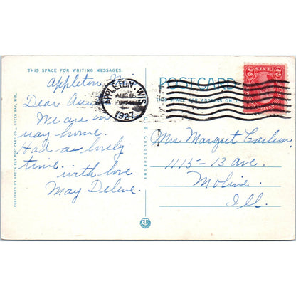 East High School Green Bay 1927 Wisconsin Original Postcard TJ9-P3