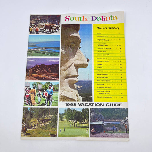 1968 South Dakota Vacation Guide Visitor’s Directory Book TE3