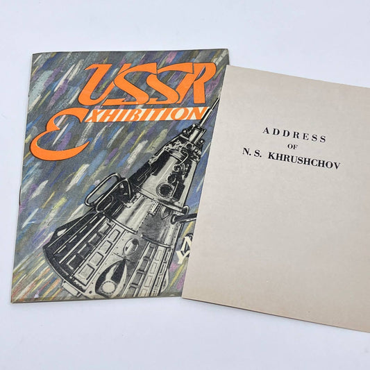 USSR Exhibition Souvenir Book New York 1959 w/ Address of N.S. Khrushchov TF7