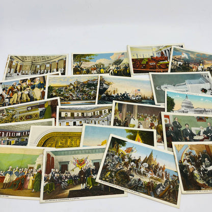 1920s American History Post Cards Historical Paintings Reproduced Set of 20 TD6