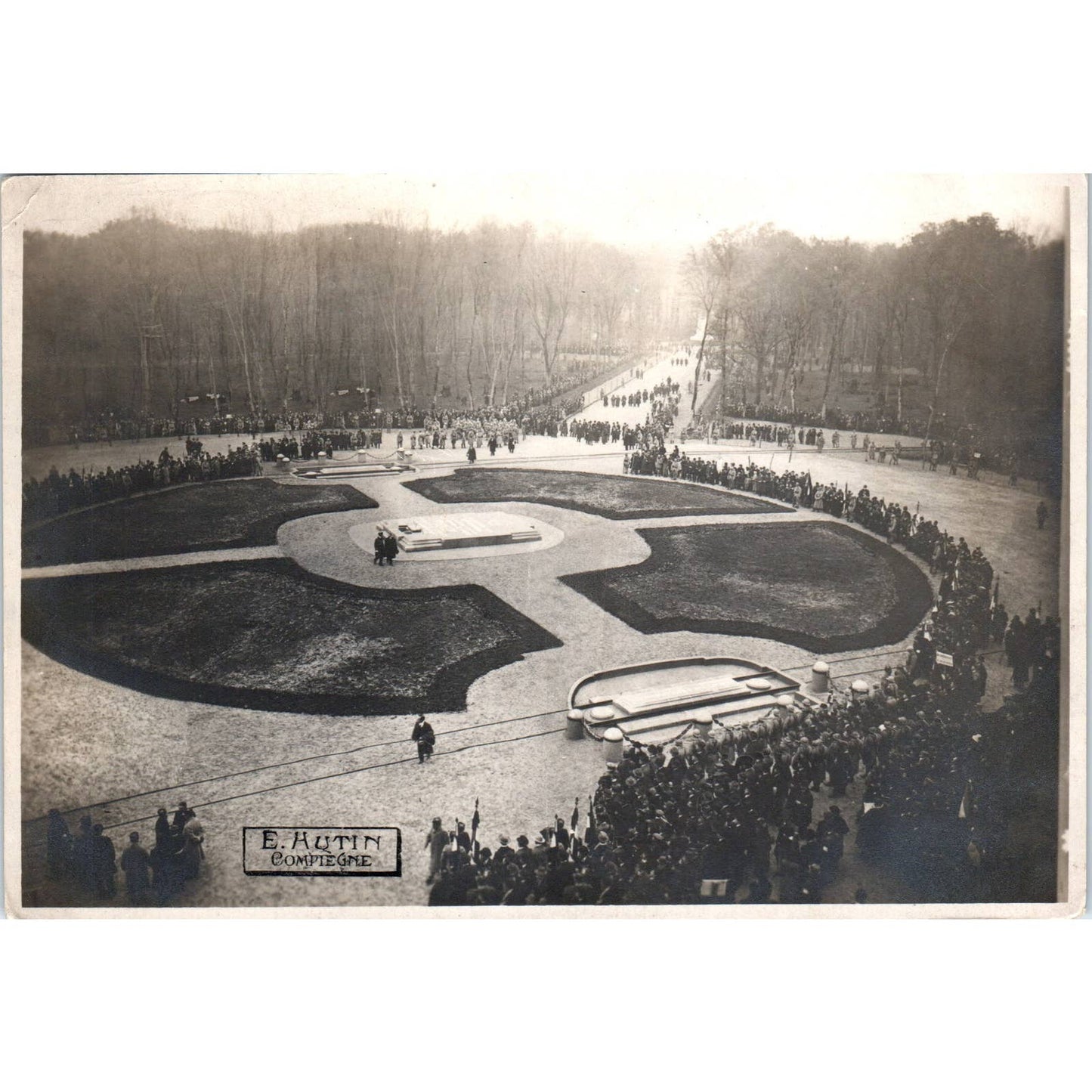 1918 WWI Photograph Card Compiegne France Glade of the Armistice SE5